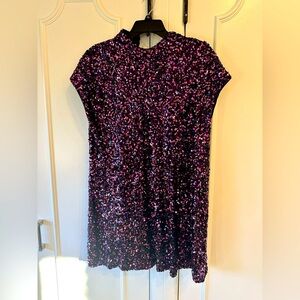 Zara Purple Sequin Dress large